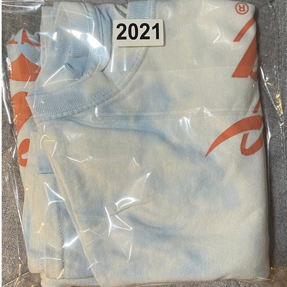 Coca-Cola Classic Men's Tie Dye Graphic T-Shirt Blue White International Logo L - Picture 7 of 7